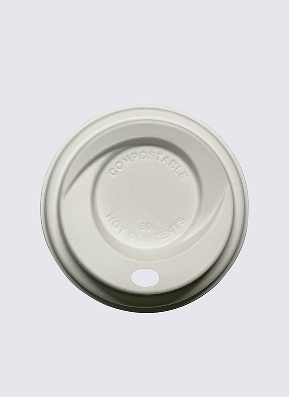 80mm Bagasse Sugarcane Coffee Cup Lid